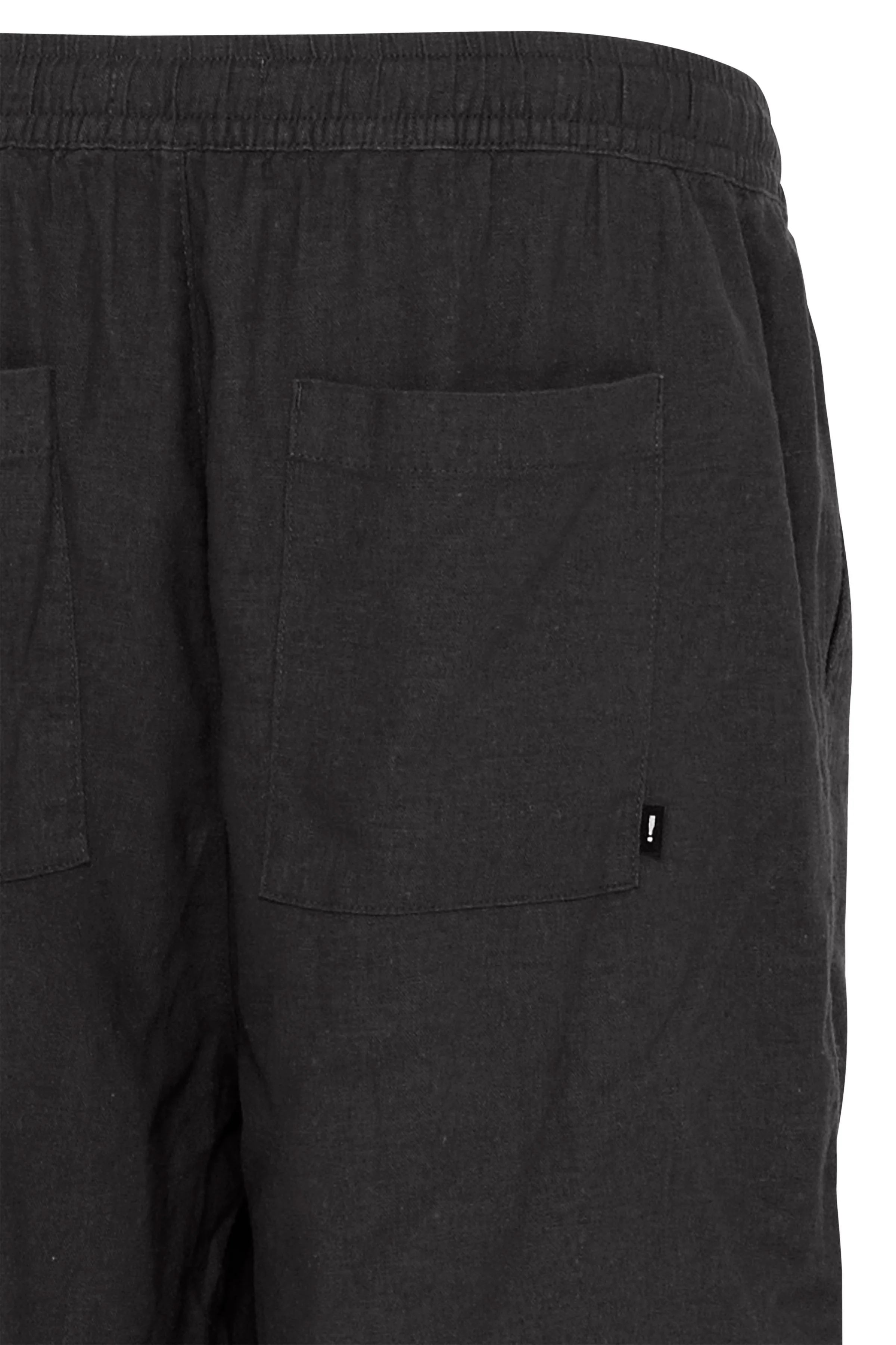 Allan Elas Linen Drawstring Shorts in Black - Image 8