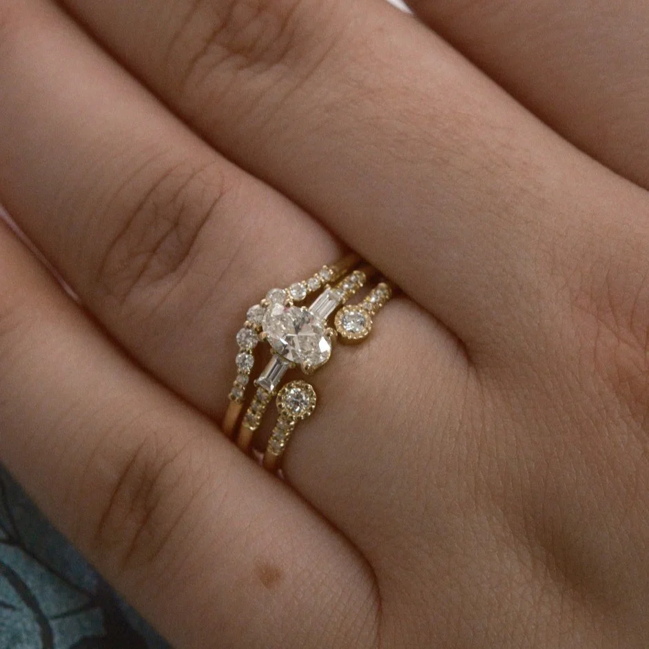 Diamond Bezel Equilibrium Cuff Ring - Image 4