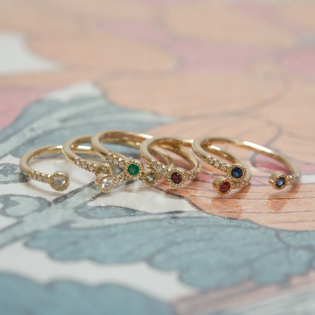 Diamond Bezel Equilibrium Cuff Ring - Image 5