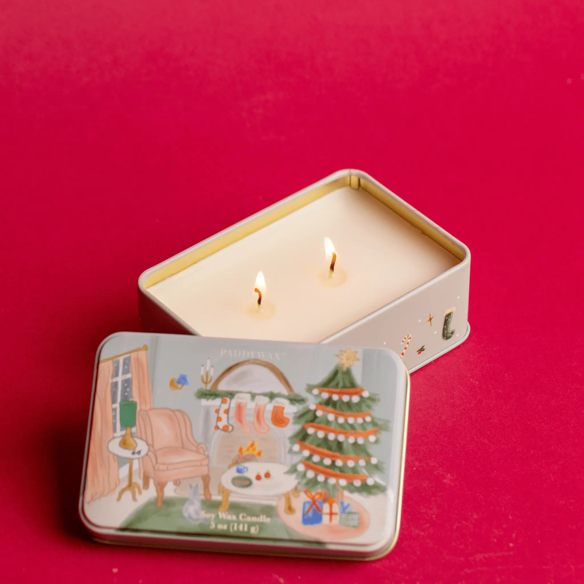 Holiday Tin Candle in Persimmon & Chestnut - Image 4