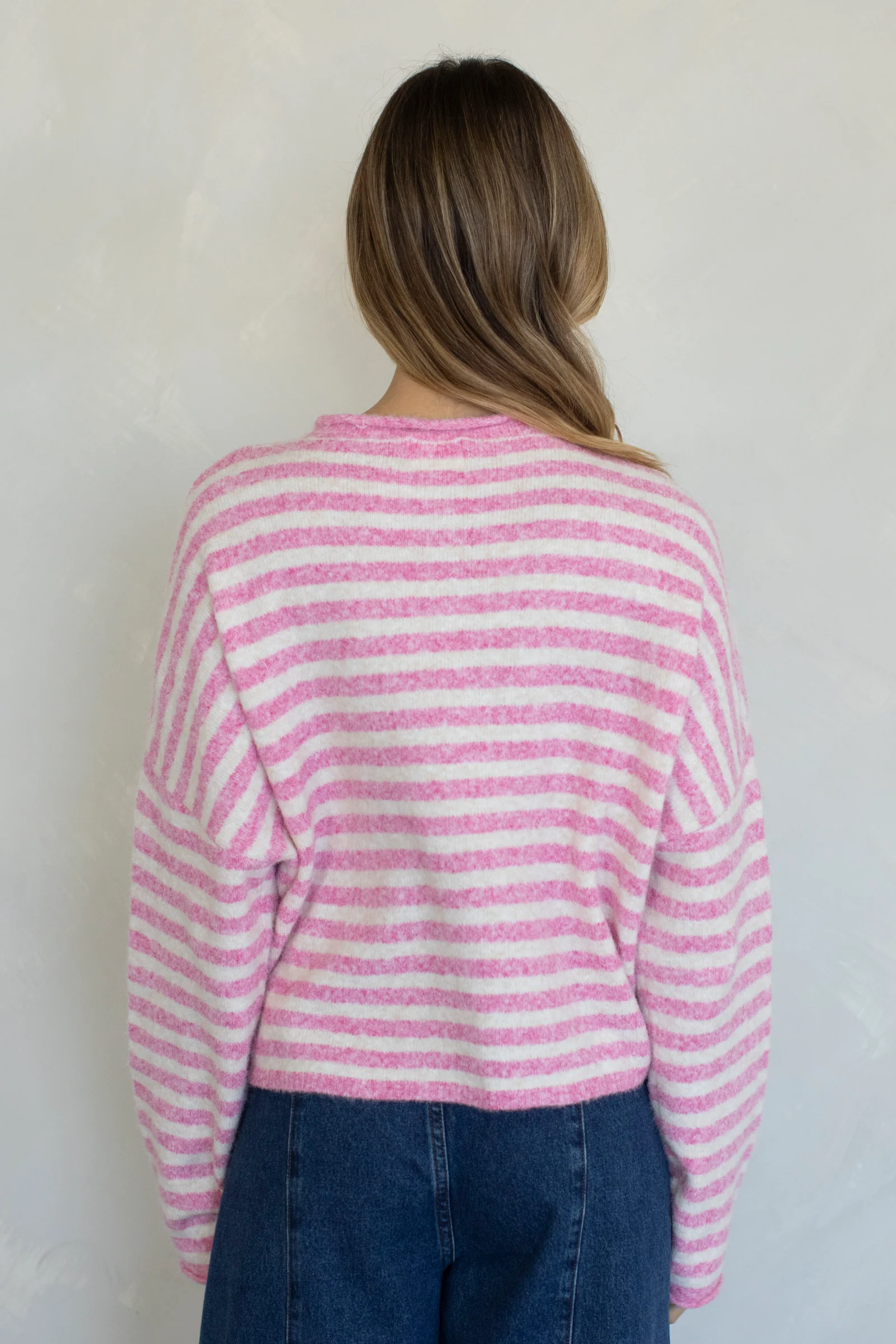 Maisie Sweater in Bubblegum Stripes - Image 3